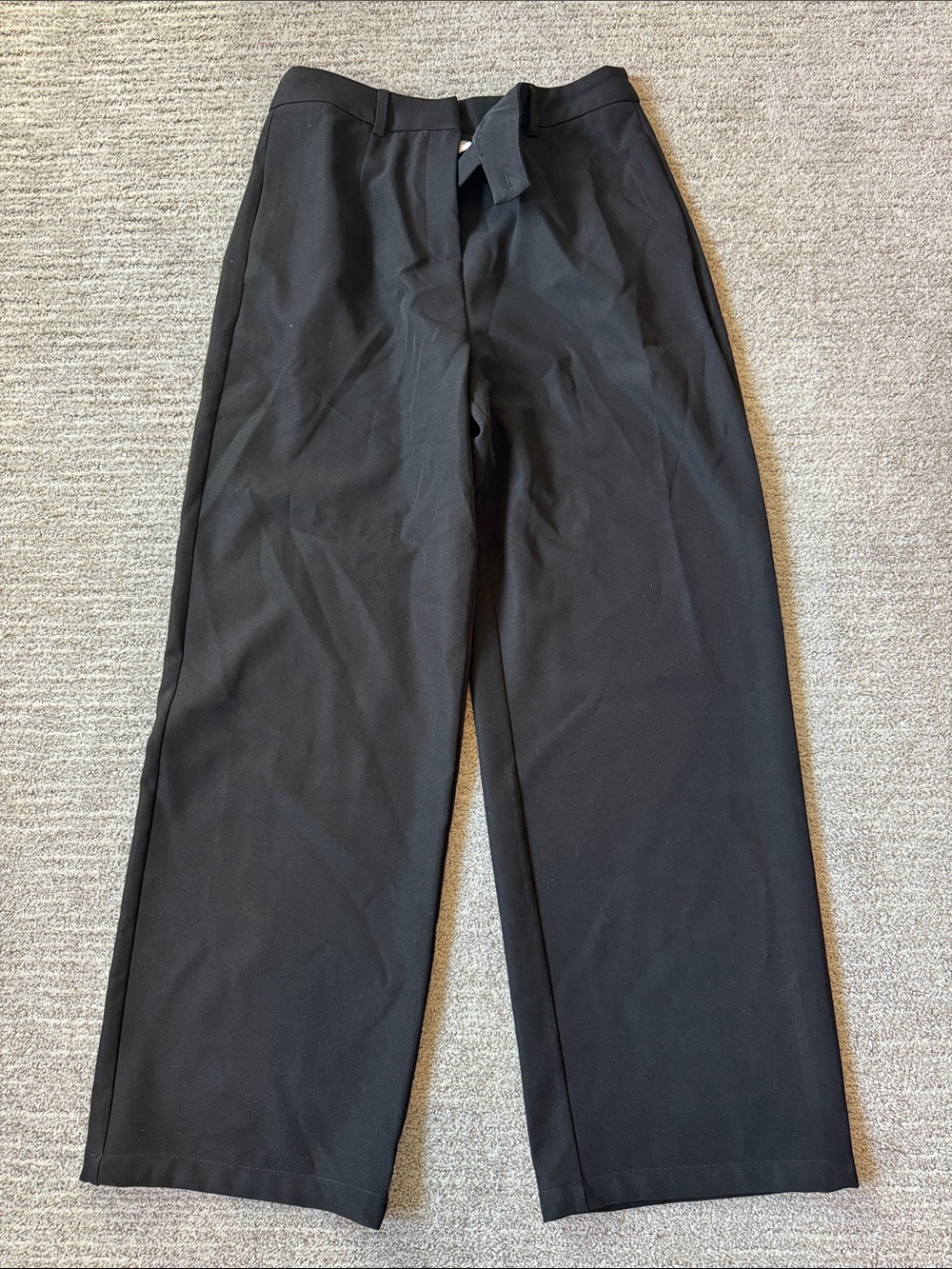 Commense Women's Black Wide-Leg Trousers